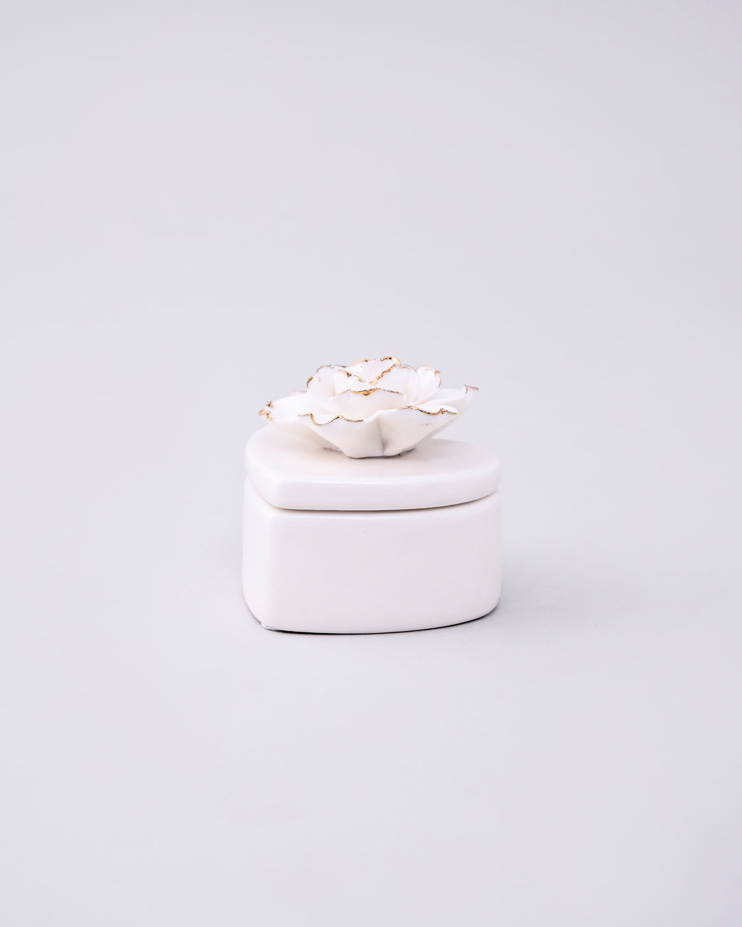 Rose Whisper Trinket Keeper - White