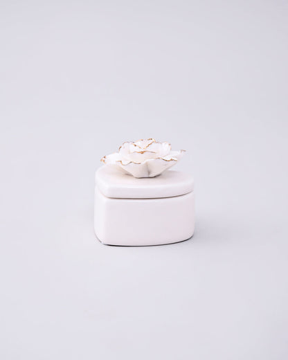 Rose Whisper Trinket Keeper - White
