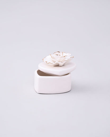 Rose Whisper Trinket Keeper - White