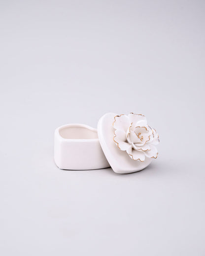 Rose Whisper Trinket Keeper - White