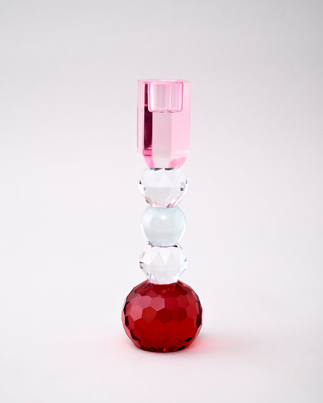 Roselle Crystal Sphere Candle Holder - Big