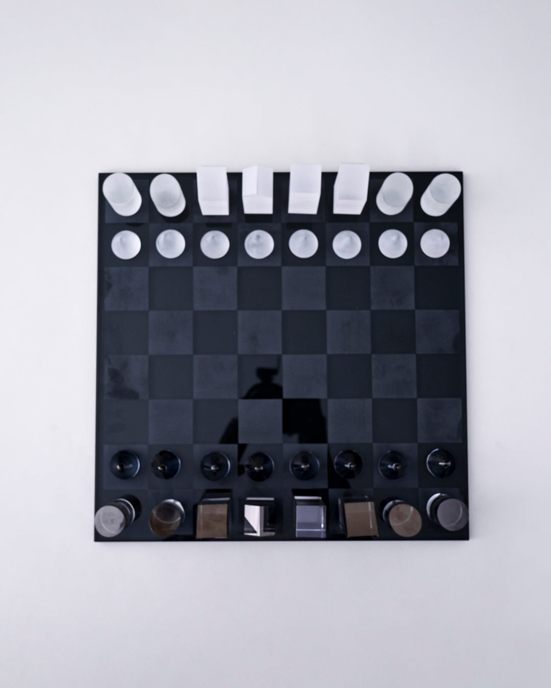 Modern Crystal Geometry Chess Set