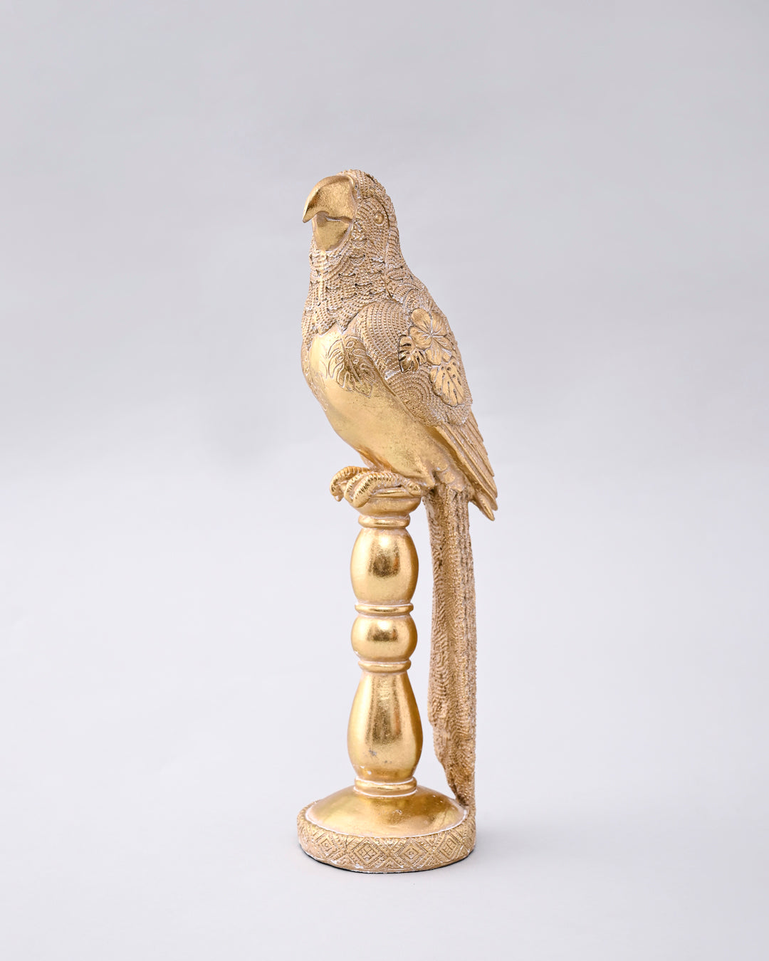 Golden Majesty Parrot Figurine