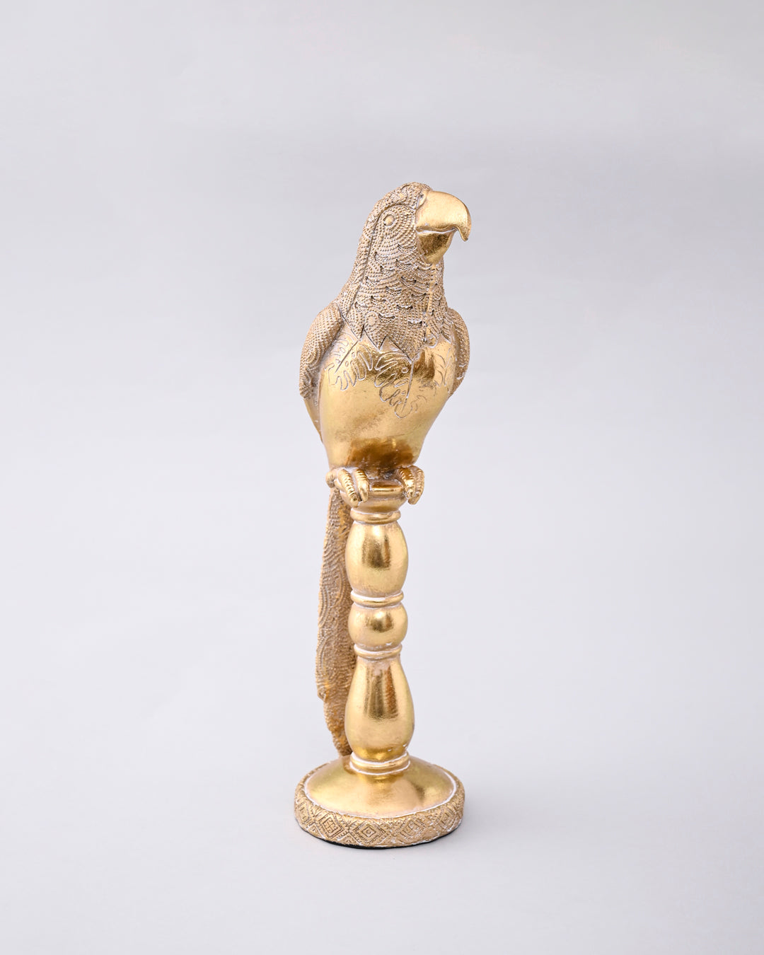 Golden Majesty Parrot Figurine