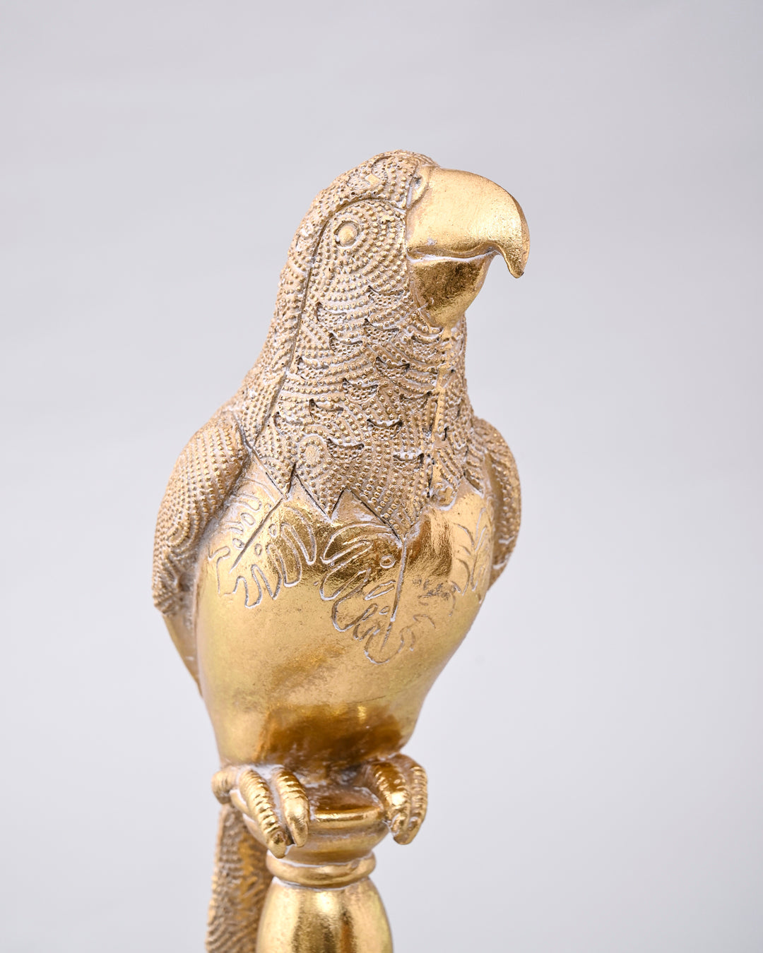 Golden Majesty Parrot Figurine