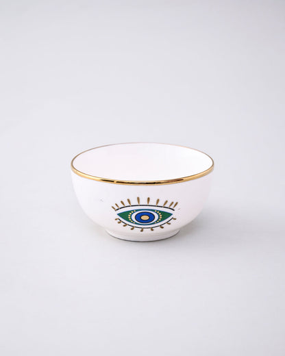 Guardian Evil Eye Ceramic Katori - Set Of 2