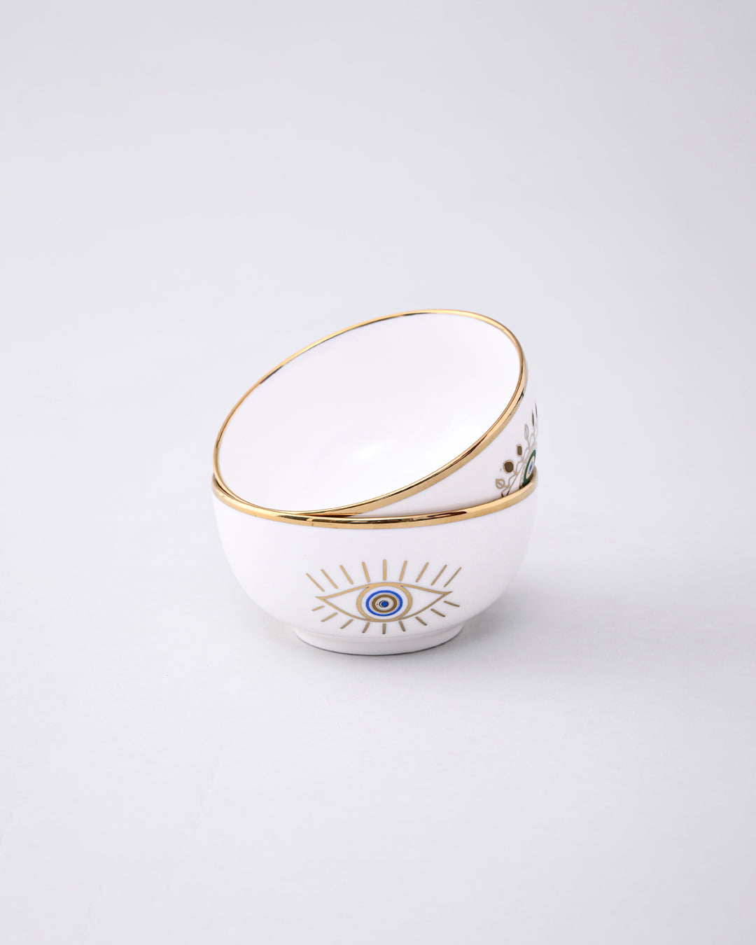 Guardian Evil Eye Ceramic Katori - Set Of 2