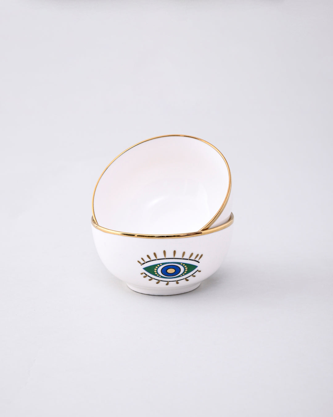 Guardian Evil Eye Ceramic Katori - Set Of 2
