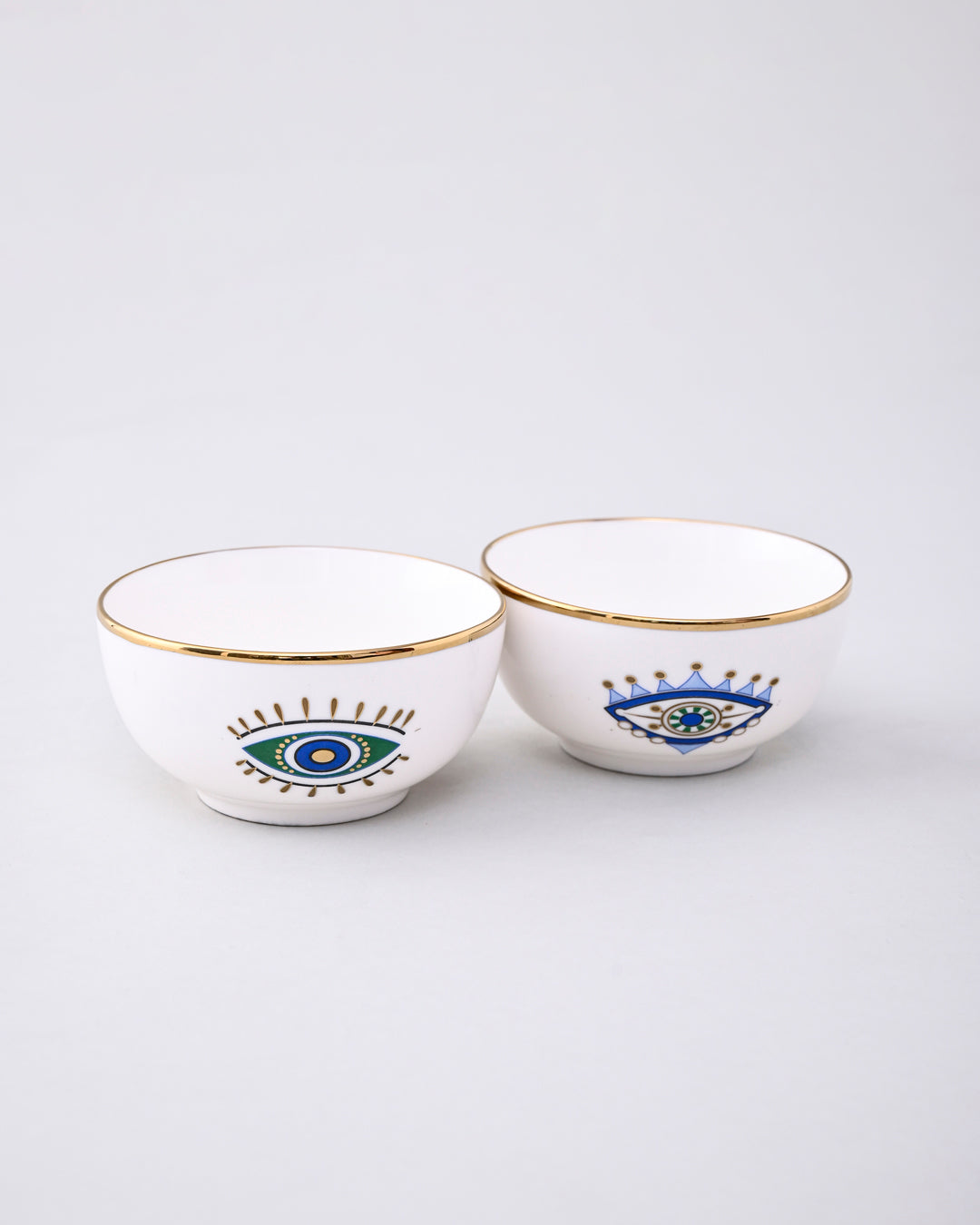 Guardian Evil Eye Ceramic Katori - Set Of 2