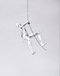 Silver Climbing Man Decorative Sculpture