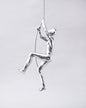 Silver Climbing Man Decorative Sculpture