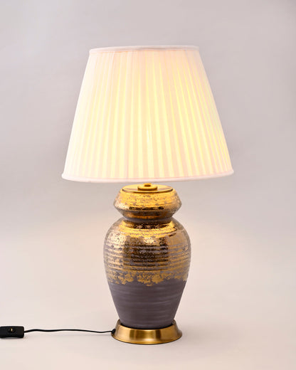 Amber Mist Artisan Table Lamp