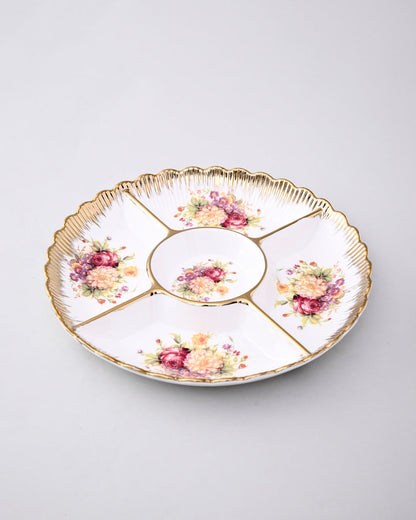 Vintage Floral Chip & Dip Platter