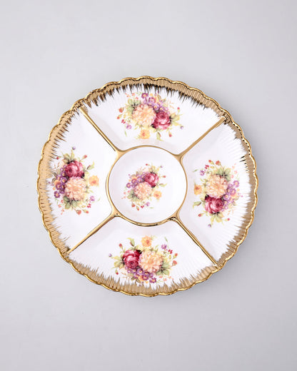 Vintage Floral Chip & Dip Platter