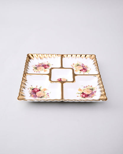 Vintage Floral Chip & Dip Platter