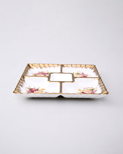 Vintage Floral Chip & Dip Platter