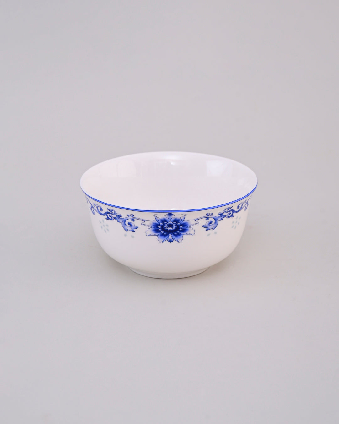 Blue Floral Motif Hand Painted Katori - 1 Pisce