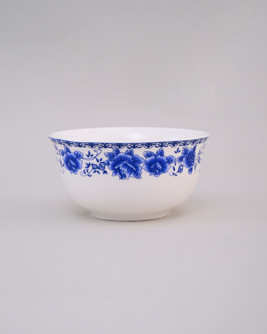 Blue & White Rose Motif Katori