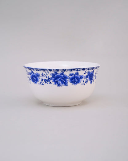 Blue & White Rose Motif Katori