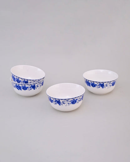 Blue & White Rose Motif Katori
