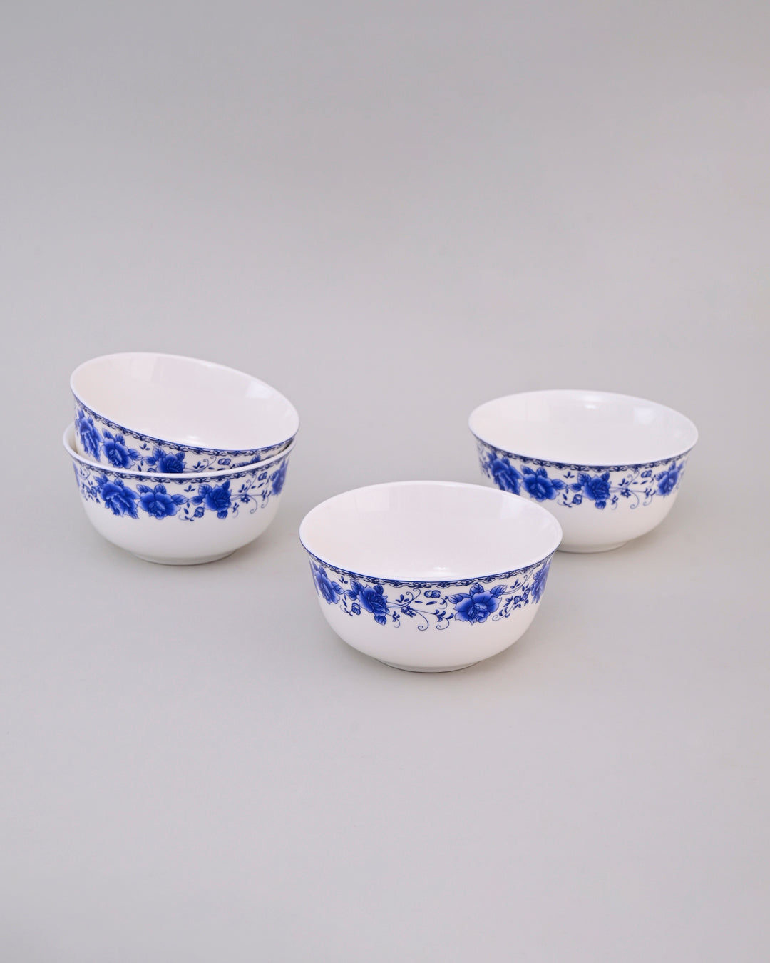 Blue & White Rose Motif Katori