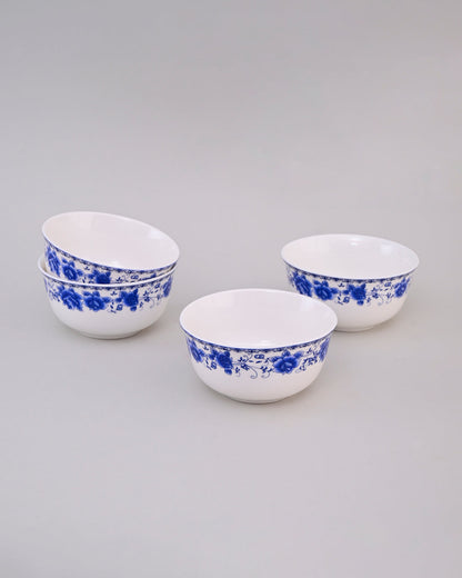 Blue & White Rose Motif Katori