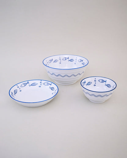Ocean Breeze Ceramic Serving Bowl