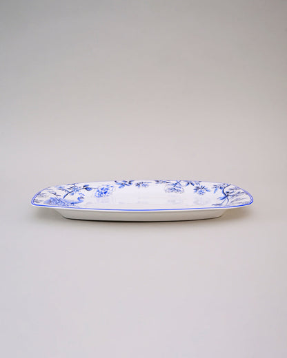 Royal Peacock Blue & White Platter