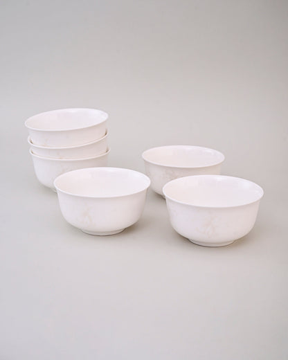 Ivory Bloom Ceramic Katori