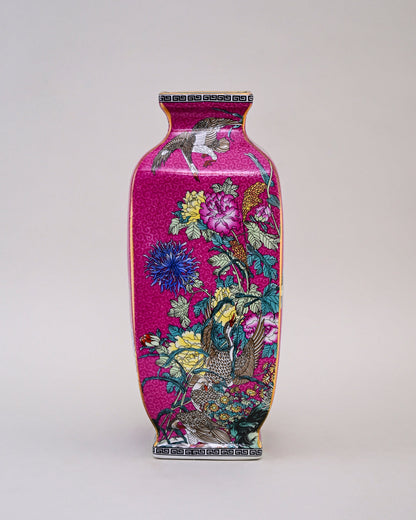 Blossom Cloisonn Enamel Vase - Pink