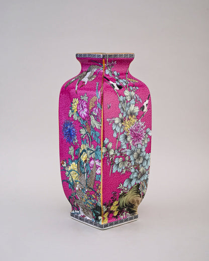Blossom Cloisonn Enamel Vase - Pink