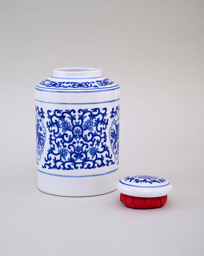 Blue Floral Heritage Ginger Jar