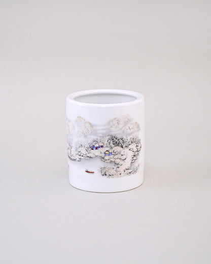 Winter Serenity Ceramic Planter