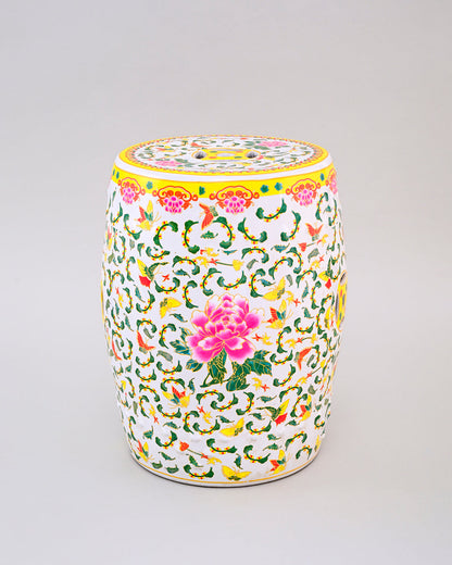Floral Harmony Garden Stool