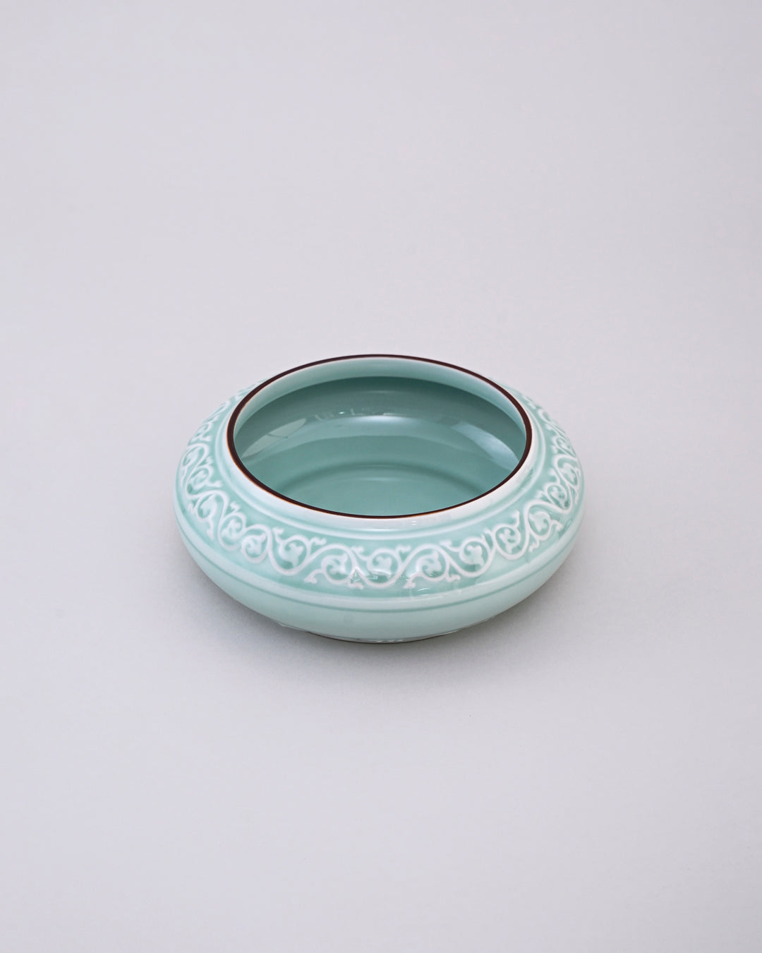 Serene Vine Celadon Glaze Decorative Urli Bowl