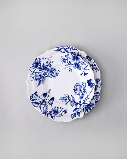 Blue & White Floral Elegance Quater Plate