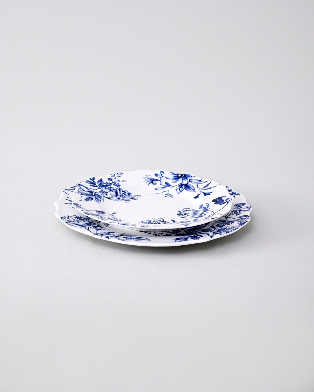Blue & White Floral Elegance Quater Plate