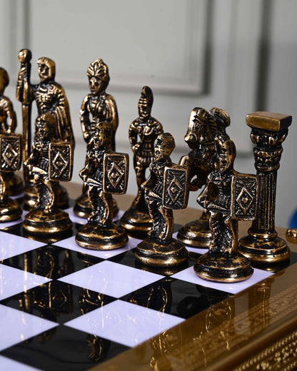 Historical Greek vs Roman Army Chess Set