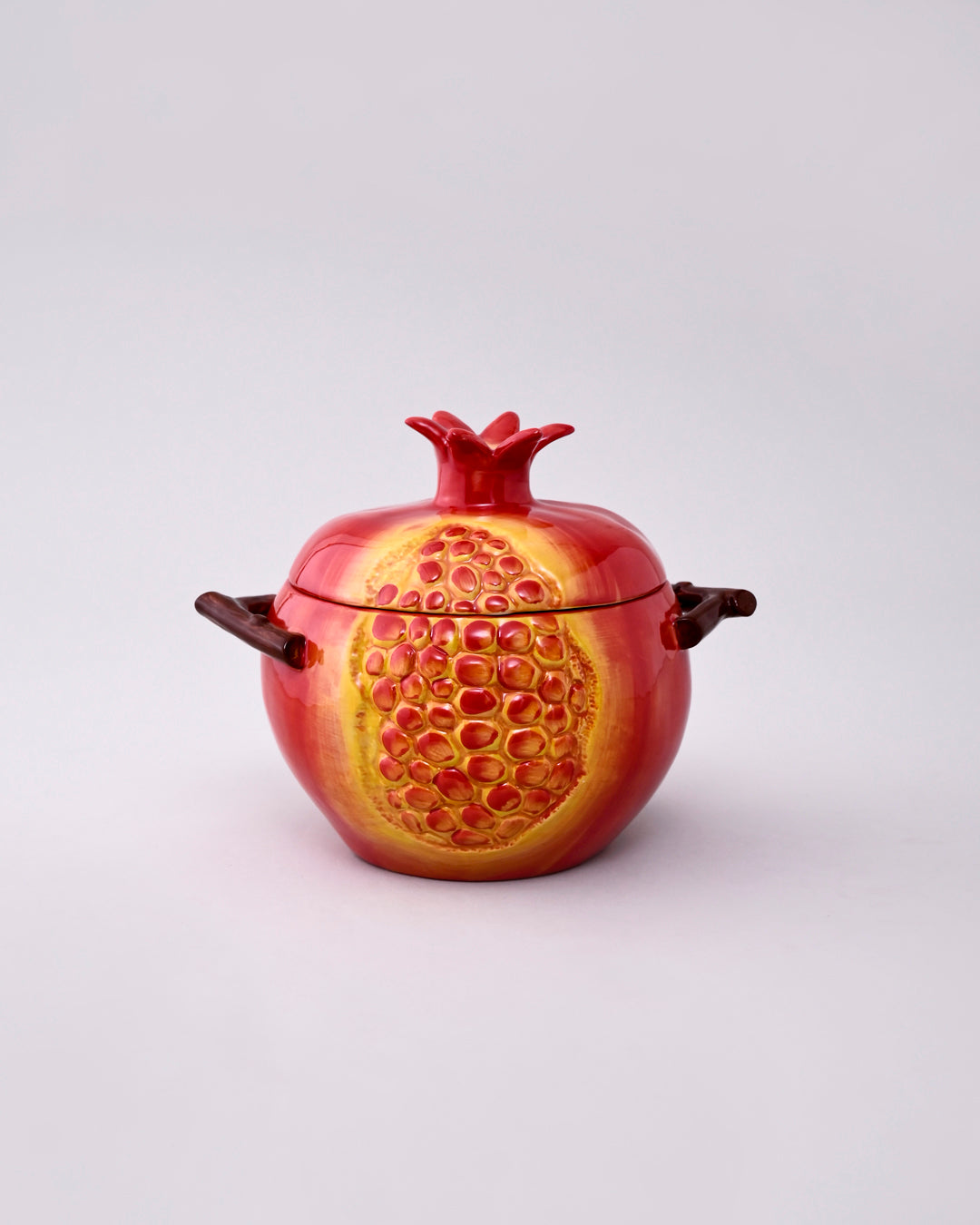 Pomegranate Ceramic Casserole With Lid - 3.5 Ltr