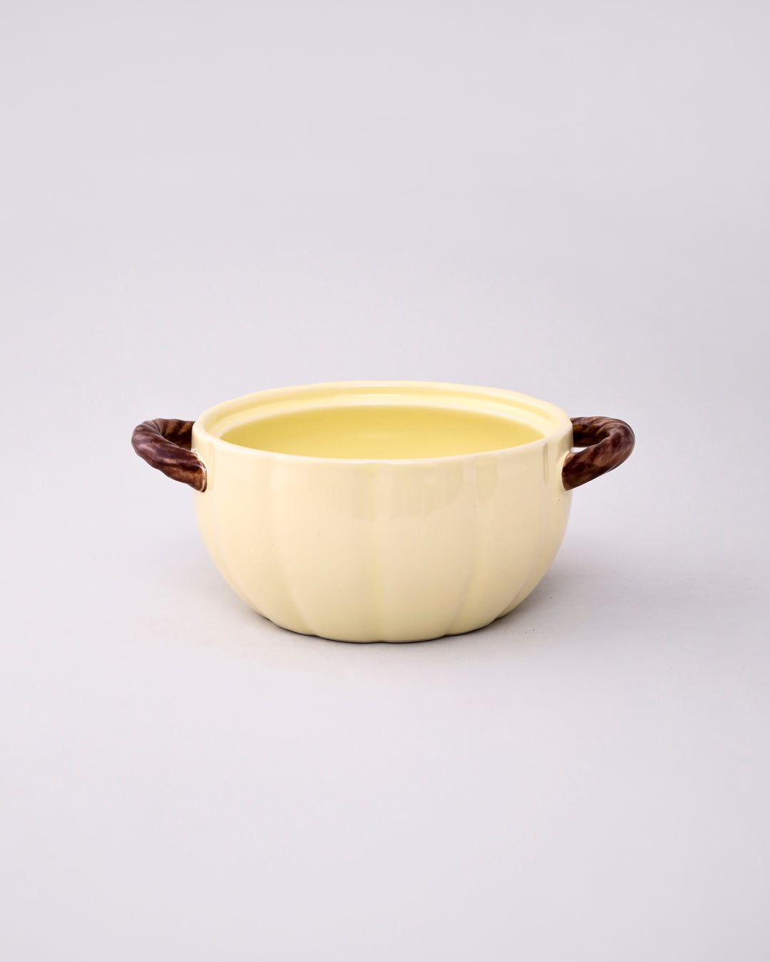 Pumpkin Ceramic Casserole with Lid - Cream 3 Ltr