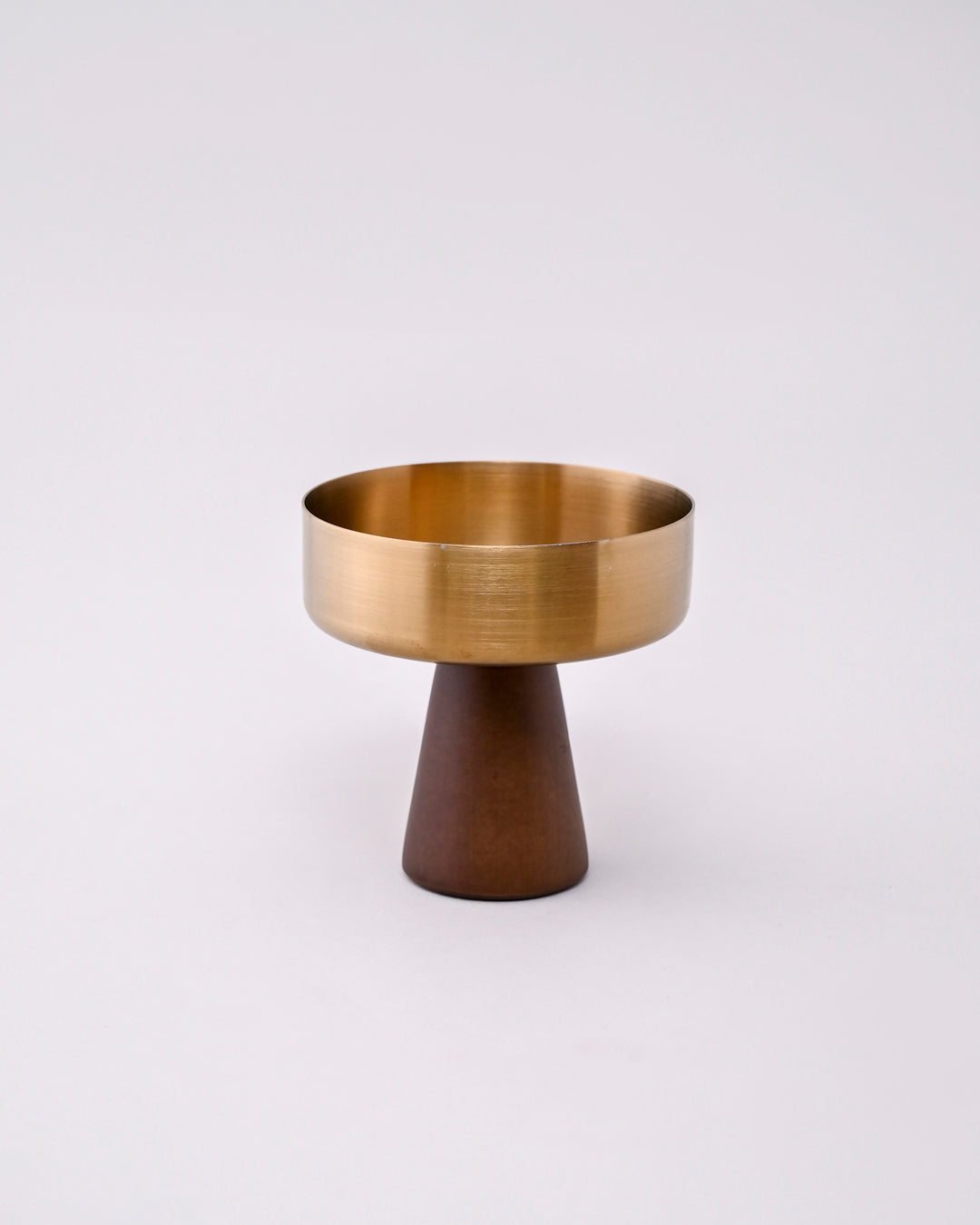 Cylindro Pedestal Dessert Bowl - Gold