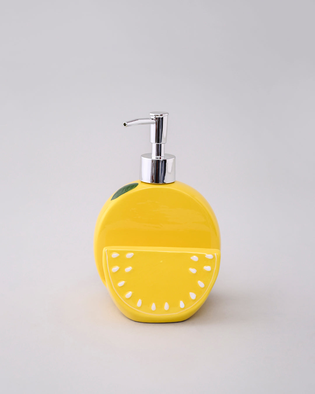 Lemon Soap Dispenser With Scrub Holder