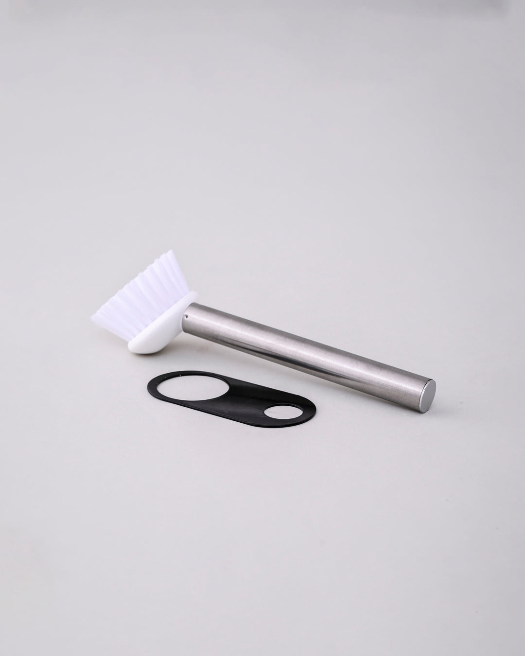 Modern Clean Soap Dispenser with Brush Holder - White