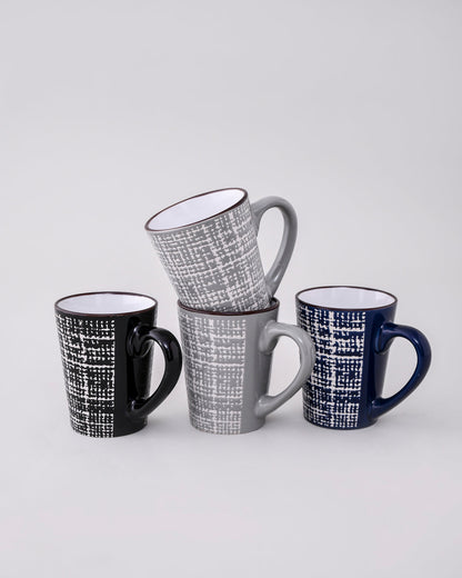 City Sketch Ceramic Coffee Mug - Set Of 4