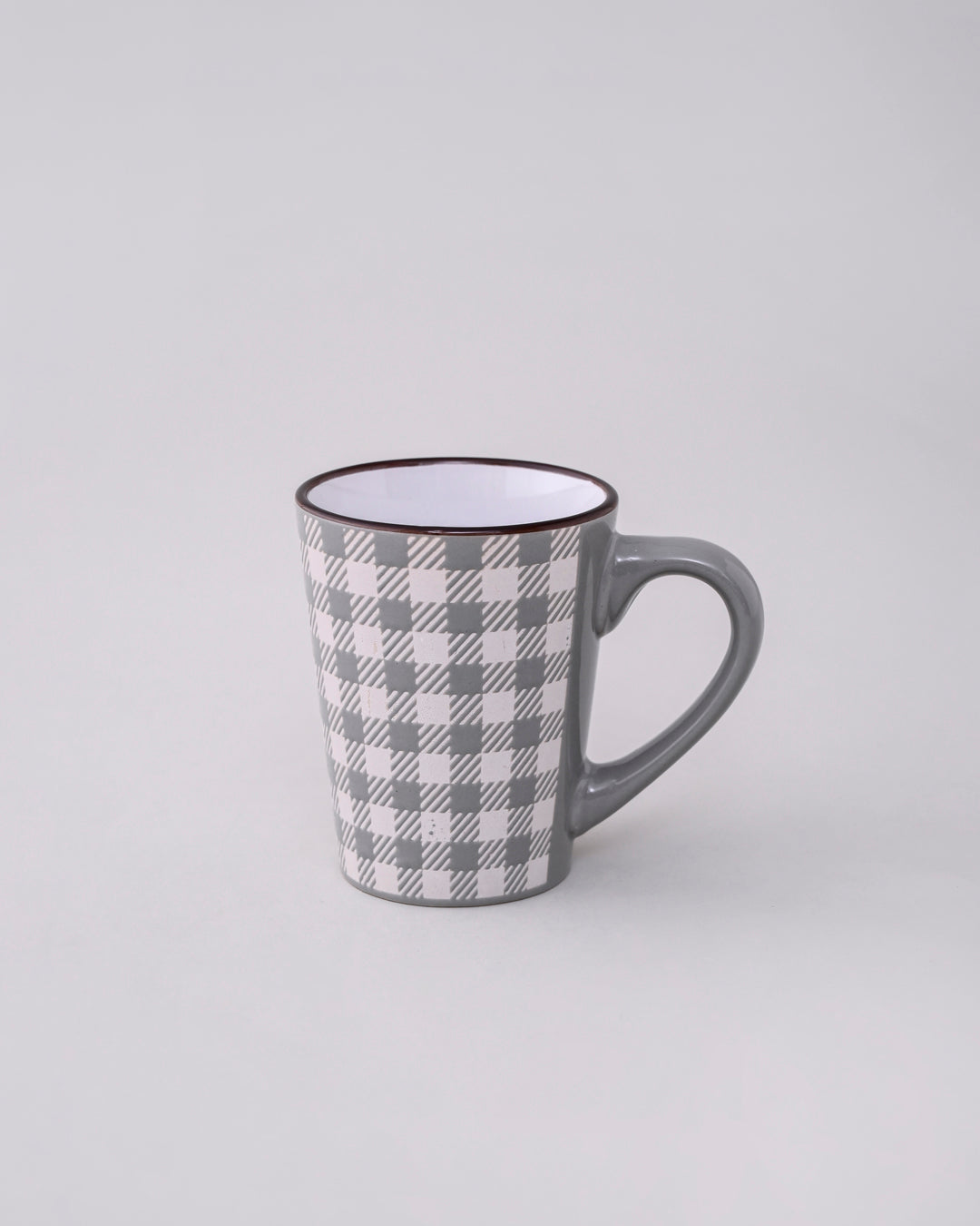 Plaid Charm Ceramic Coffee Mug - Set Of 4