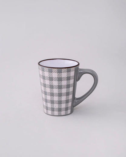 Plaid Charm Ceramic Coffee Mug - Set Of 4
