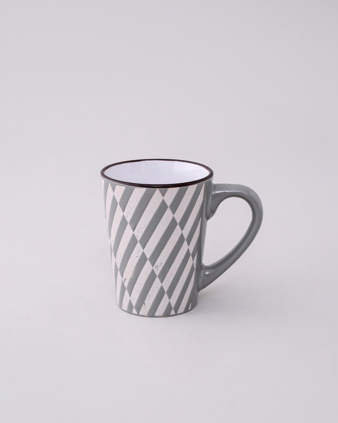 Strio Diagonal Ceramic Coffee Mug - Set Of 4