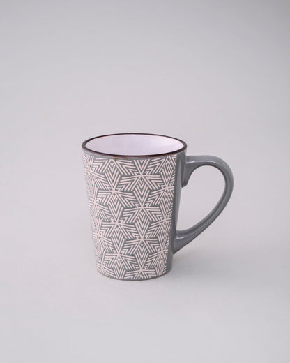 Hexa Pattern Ceramic Coffee Mug - Set Of 4
