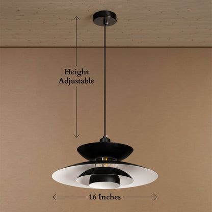 Floating Shade UFO Ceiling Light For Home - Black