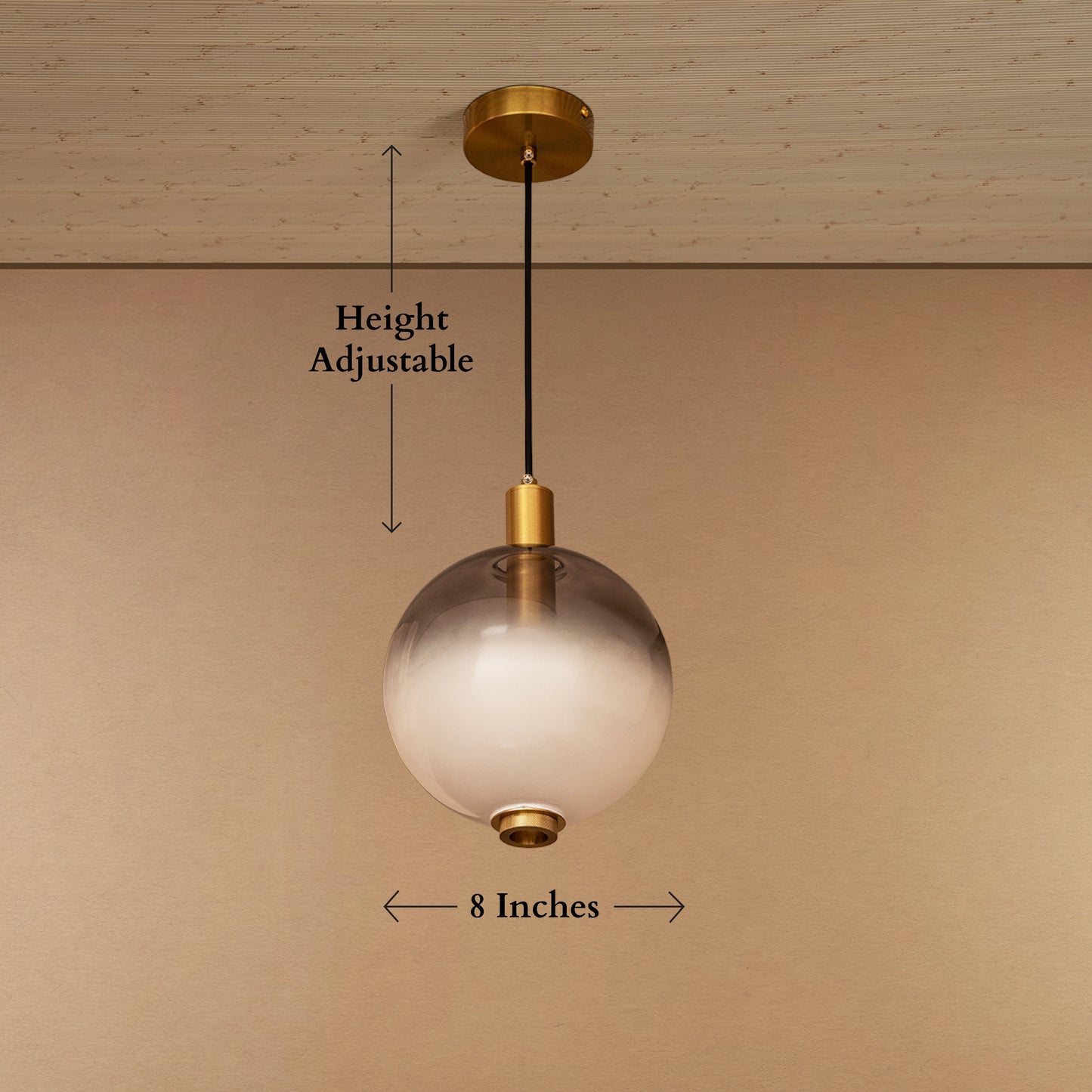 Orbis Luxe Ceiling Light For Home & Home Decoration Item - Somke Grey